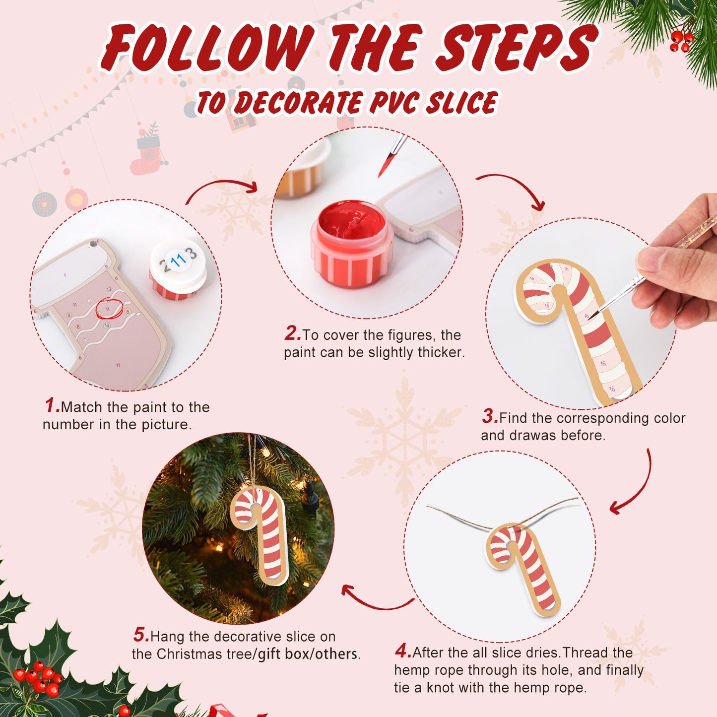 XMAS Cookie Style Paintable Ornaments