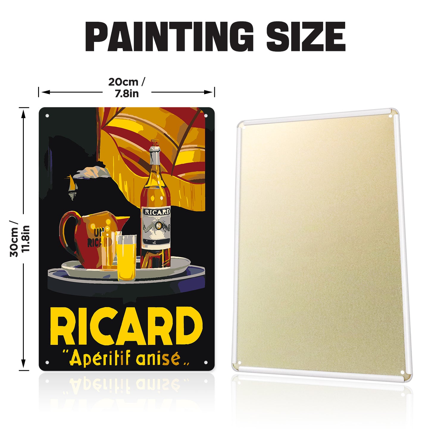 Ricard Aperitif Anise (Dark Background) – Vintage Paint by Numbers