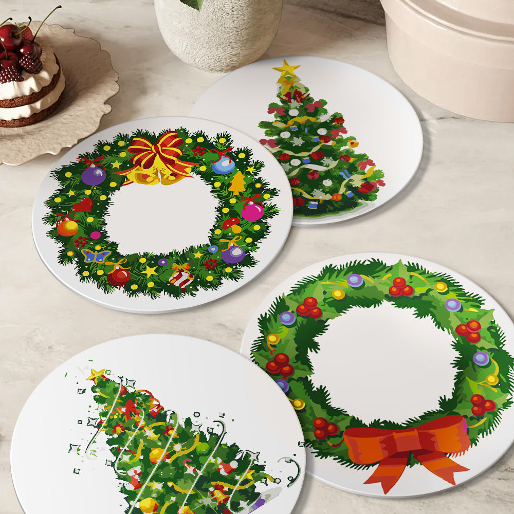6 Piece Christmas Placemat Set 20cm - Set 25