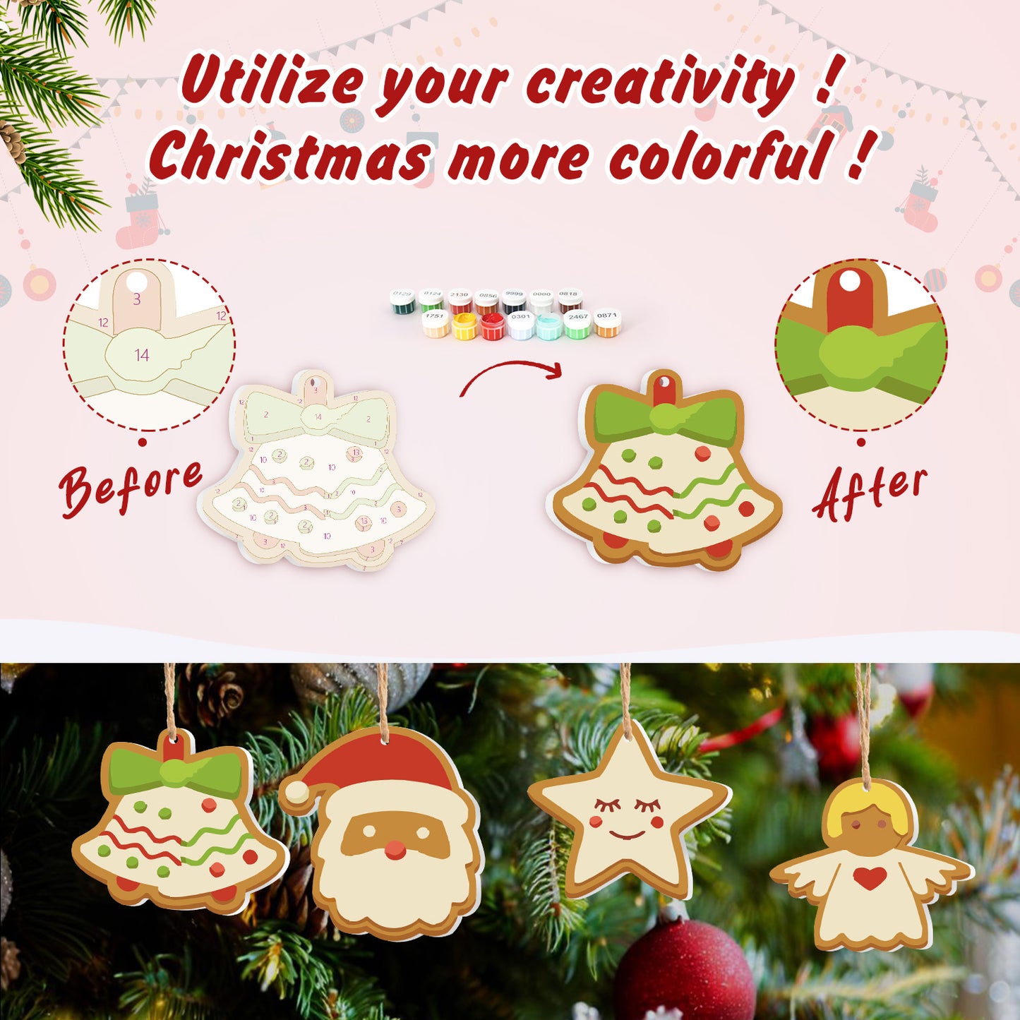 Sweet Holiday Classics Paintable Ornaments
