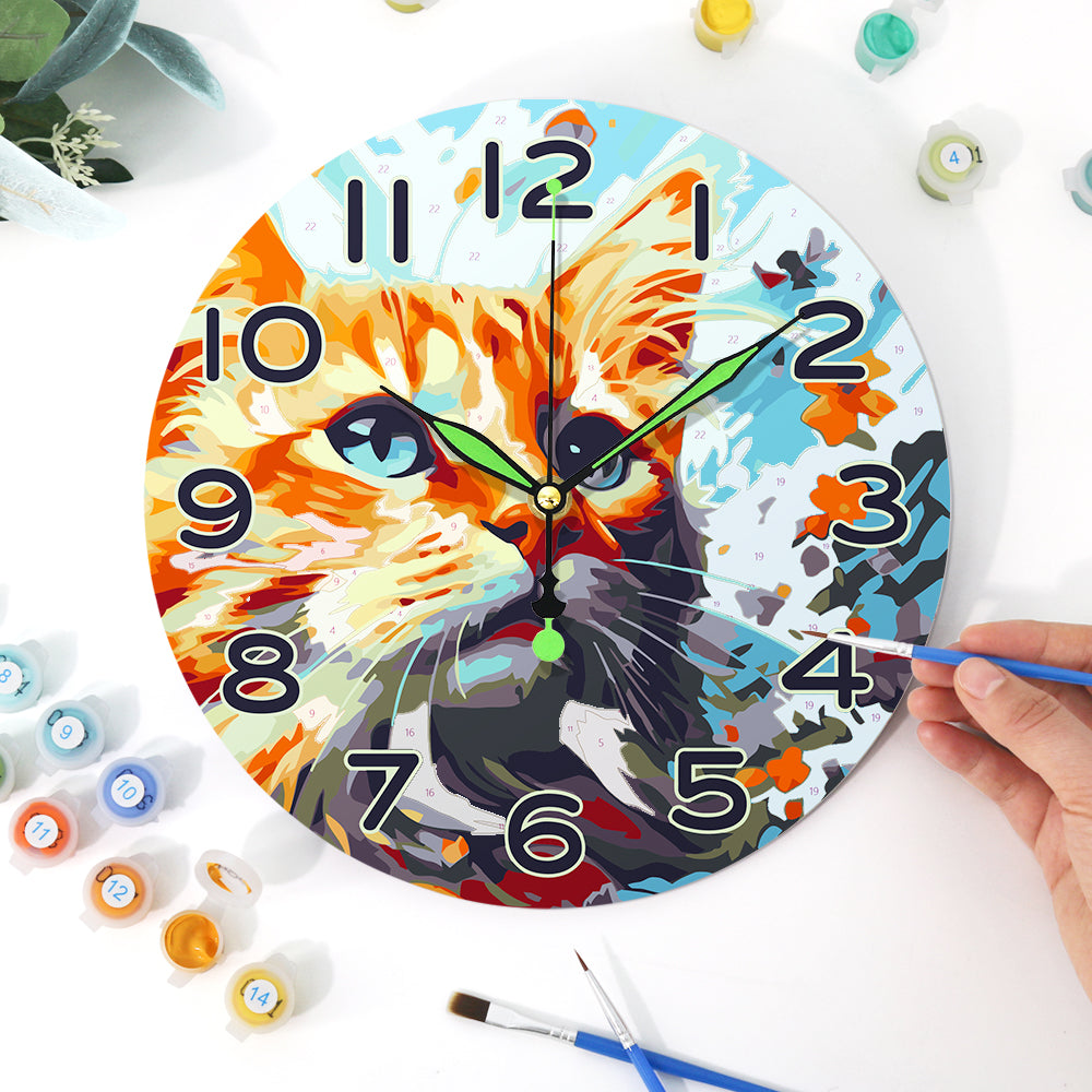 Paint the Moment – Curious Cat Clock Kit