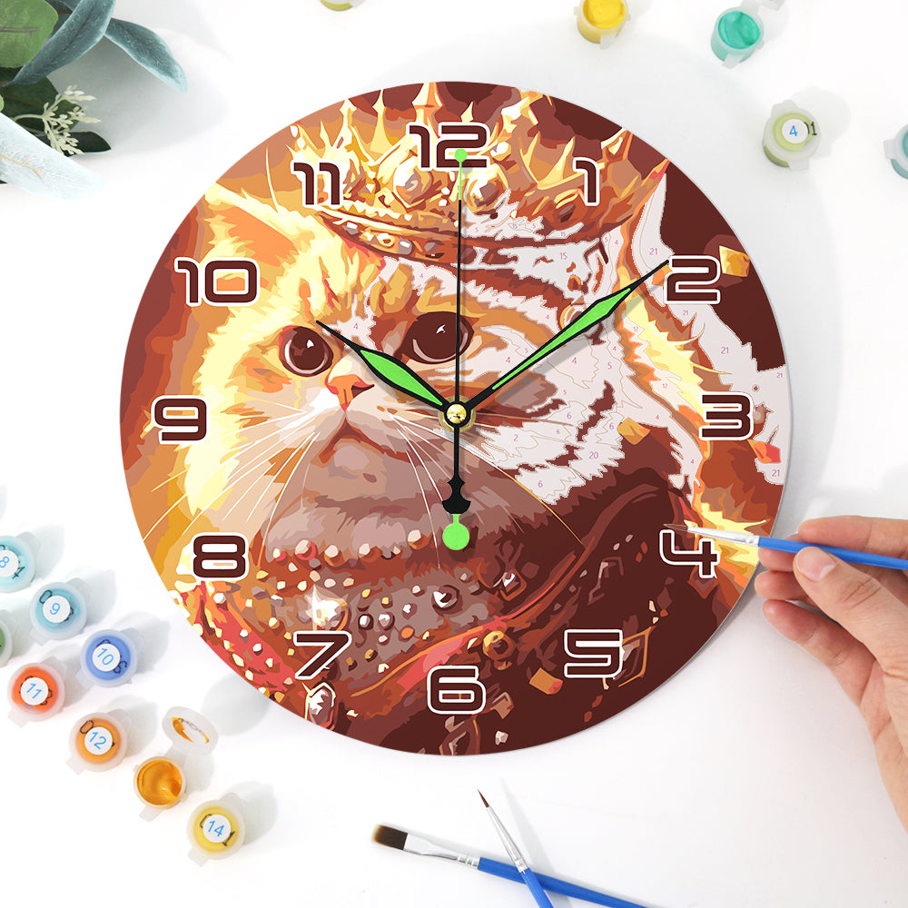 Paint the Moment – Regal Feline Clock Kit
