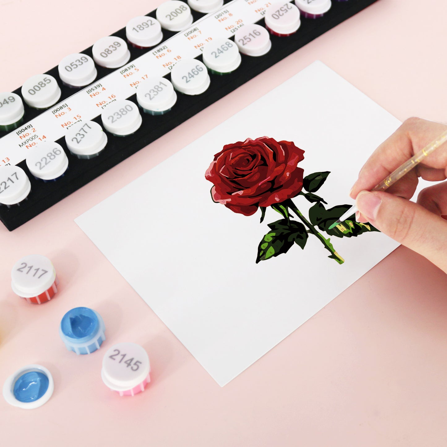 Red Glam Postcard Paint Kit