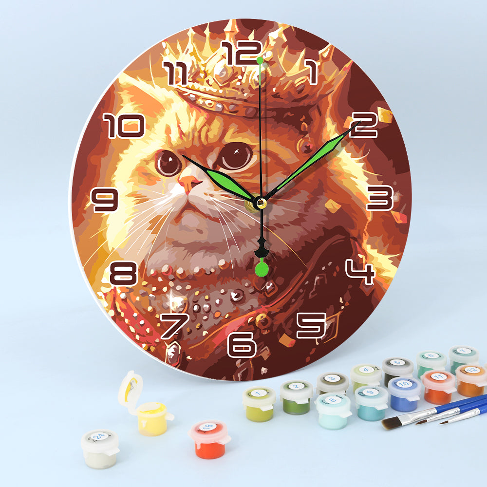 Paint the Moment – Regal Feline Clock Kit