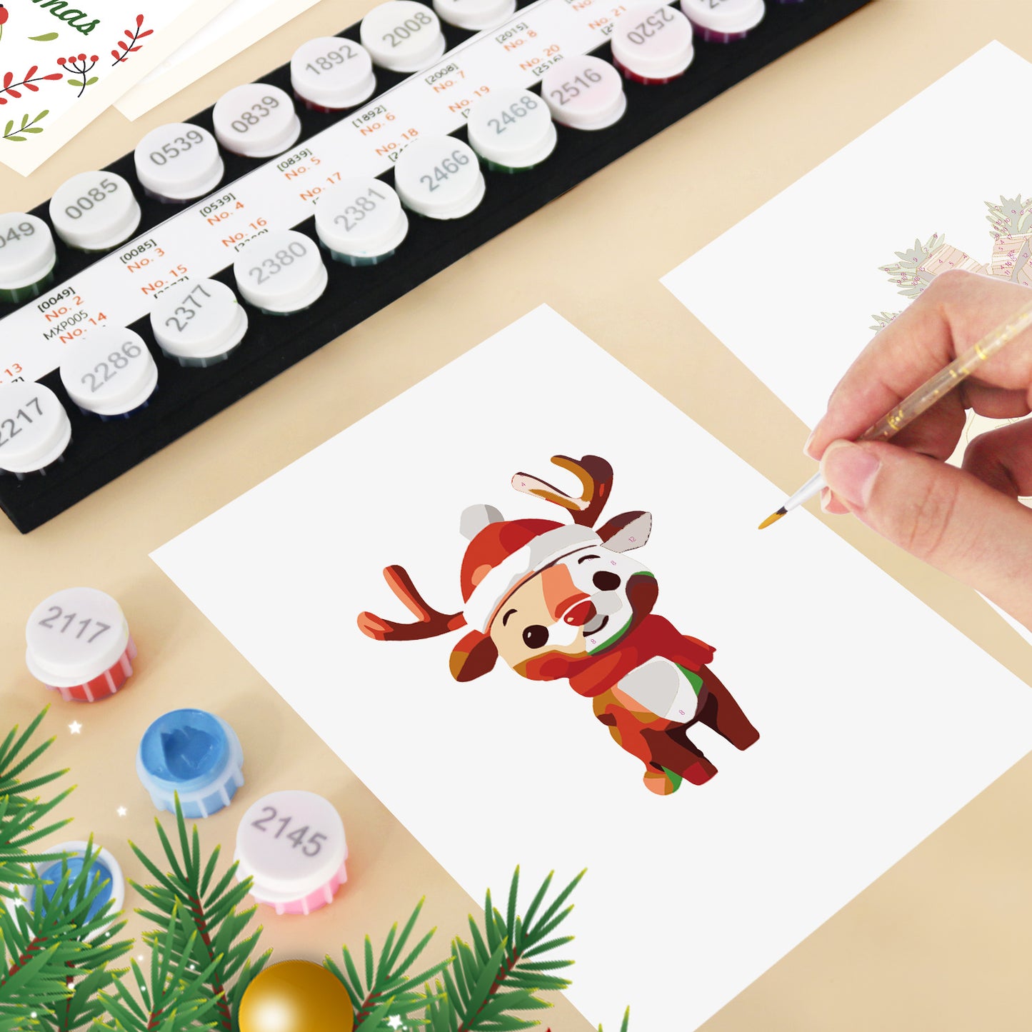Christmas Magic Postcard Paint Kit