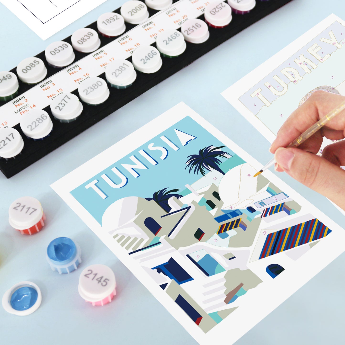 World Destinations Postcard Paint Kit