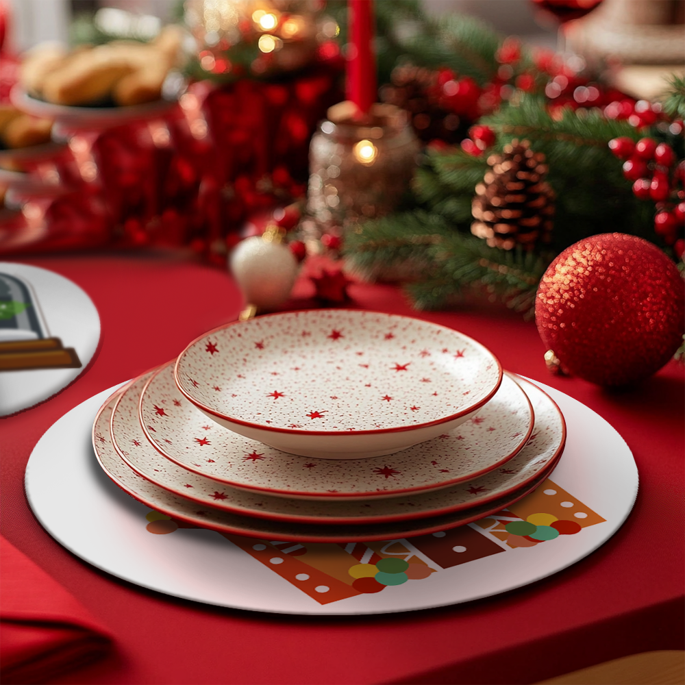 6 Piece Christmas Placemat Set 20cm - Set 27