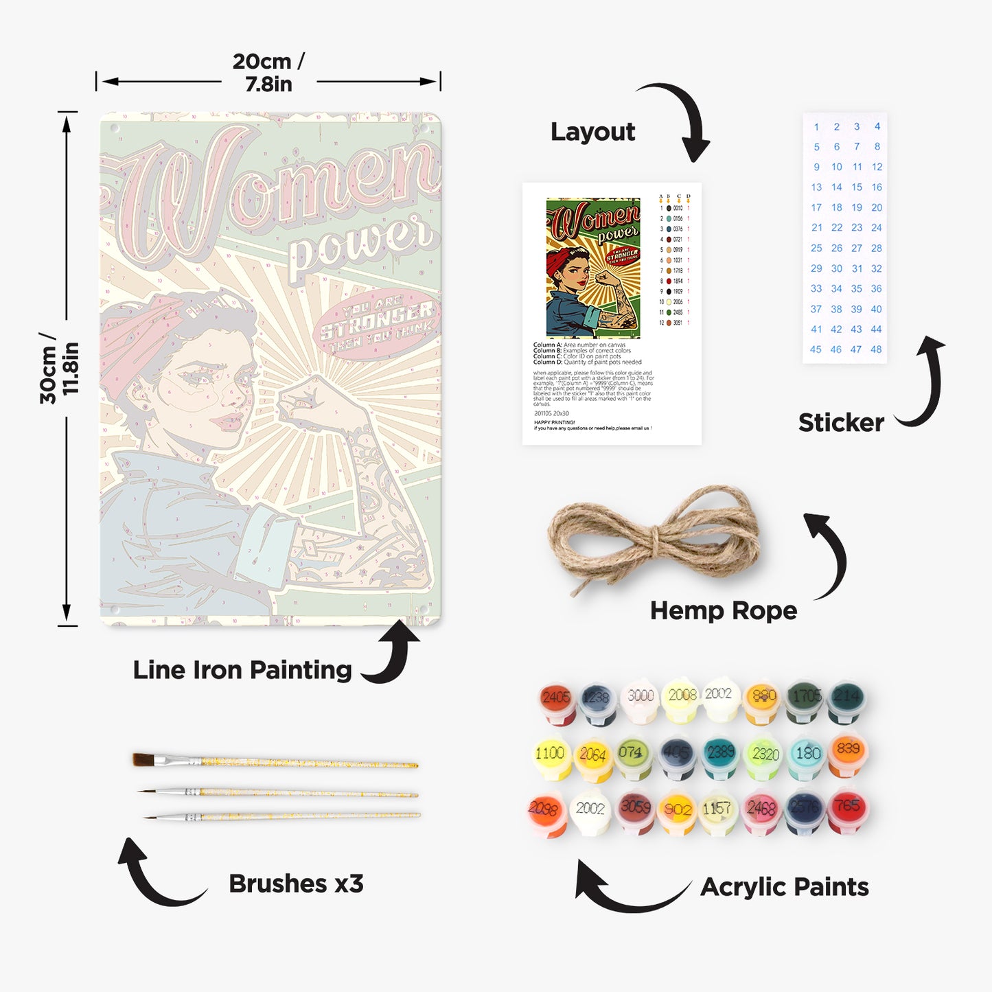 Women Power – Vintage Paint by Numbers