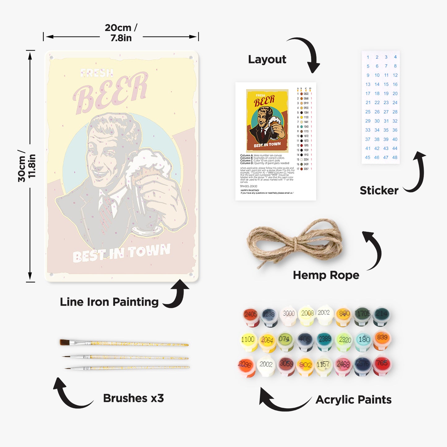 Best in Town – Vintage Beer Paint by Numbers