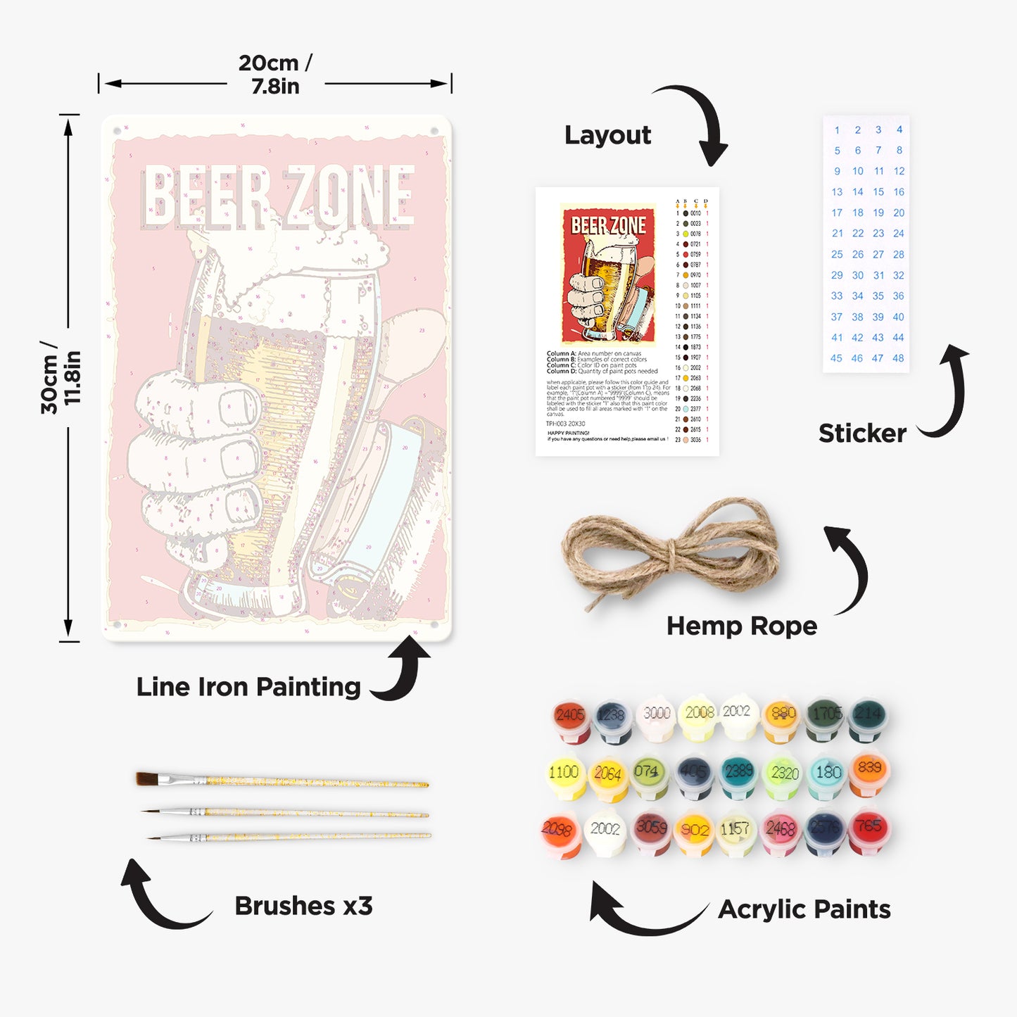 Beer Zone – Vintage Paint by Numbers