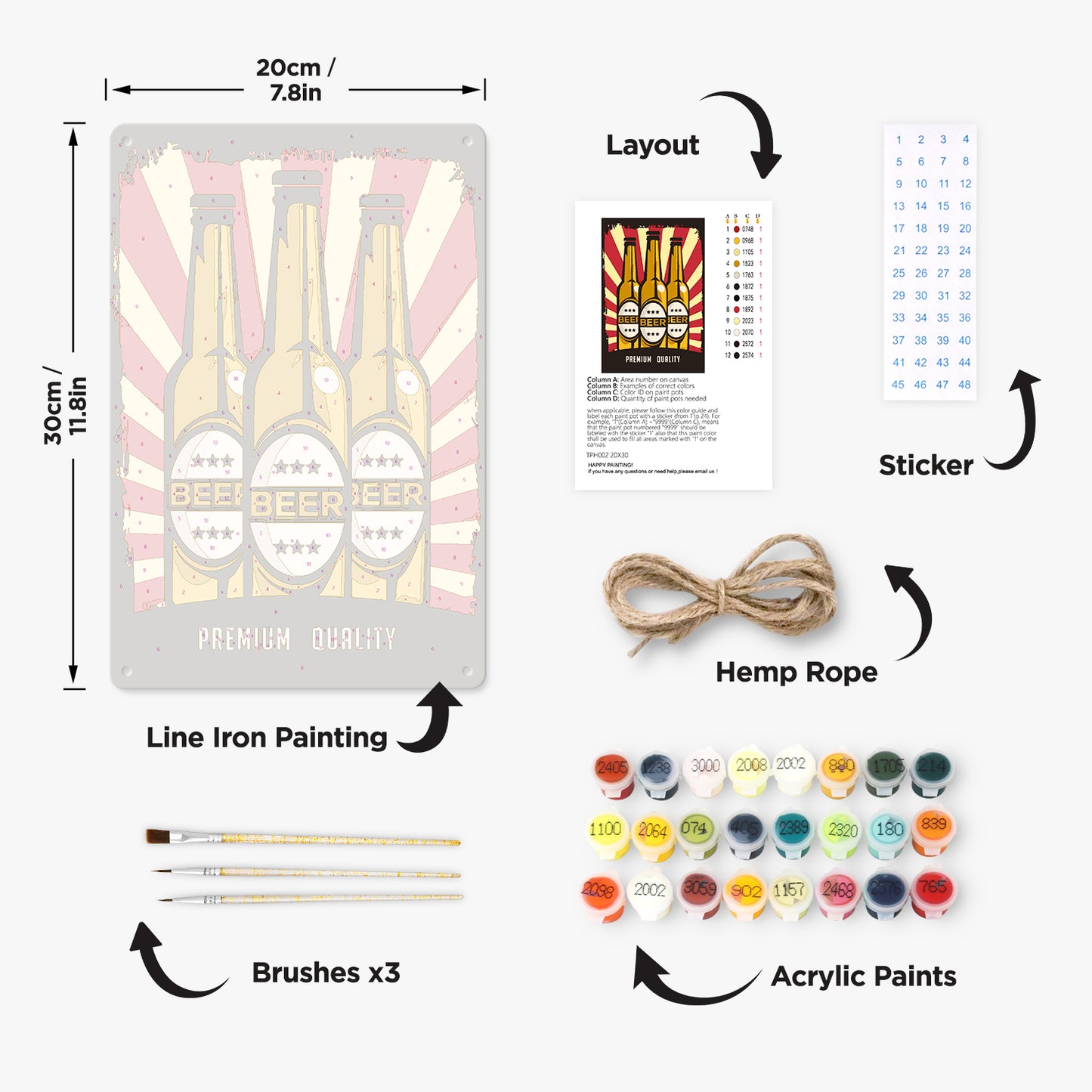 Triple Brew Burst – Vintage Paint by Numbers