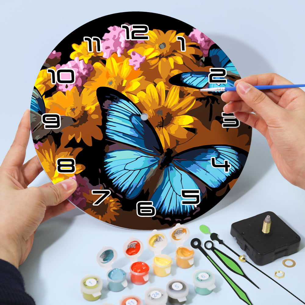 Paint the Moment – Butterfly Bloom Clock Kit