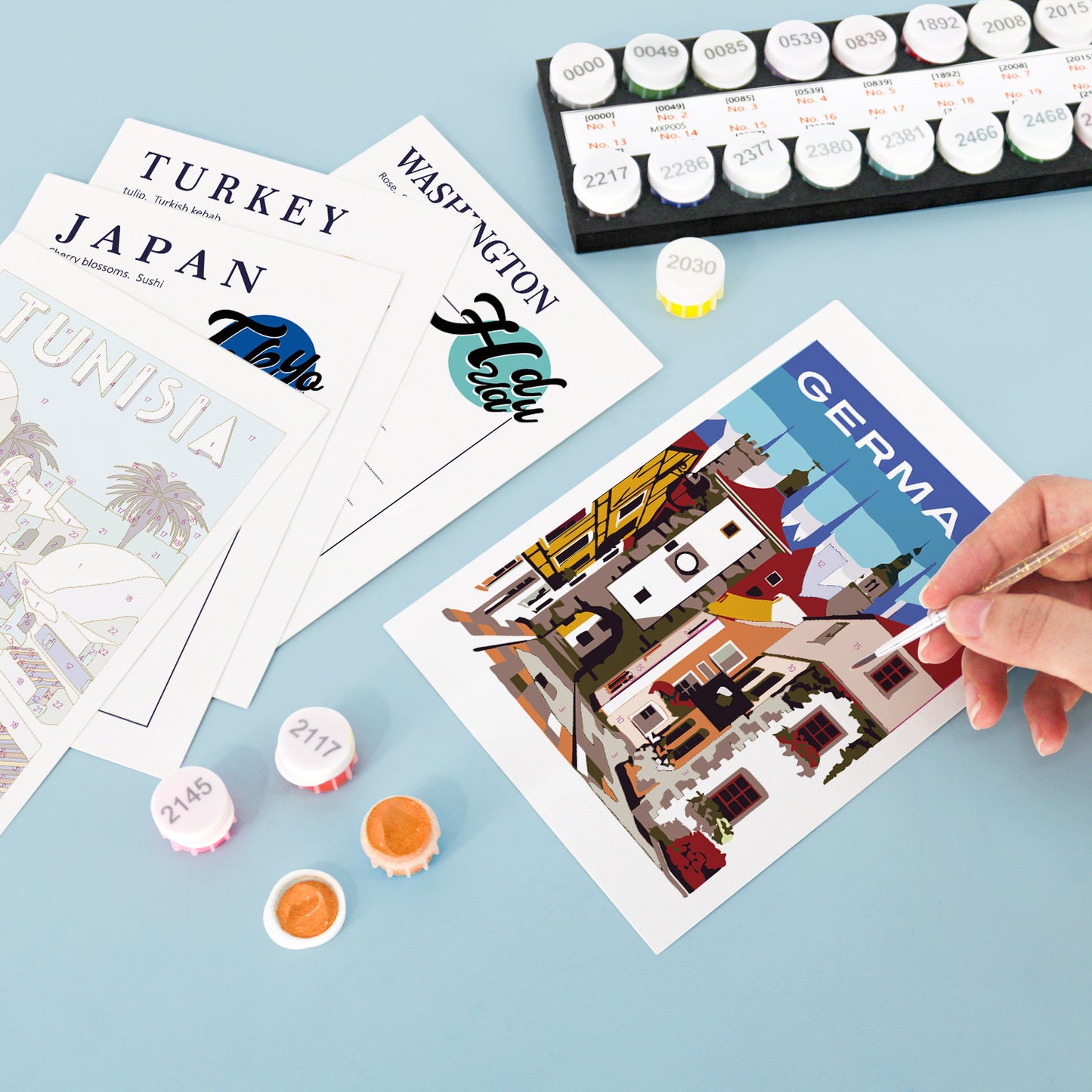 World Destinations Postcard Paint Kit