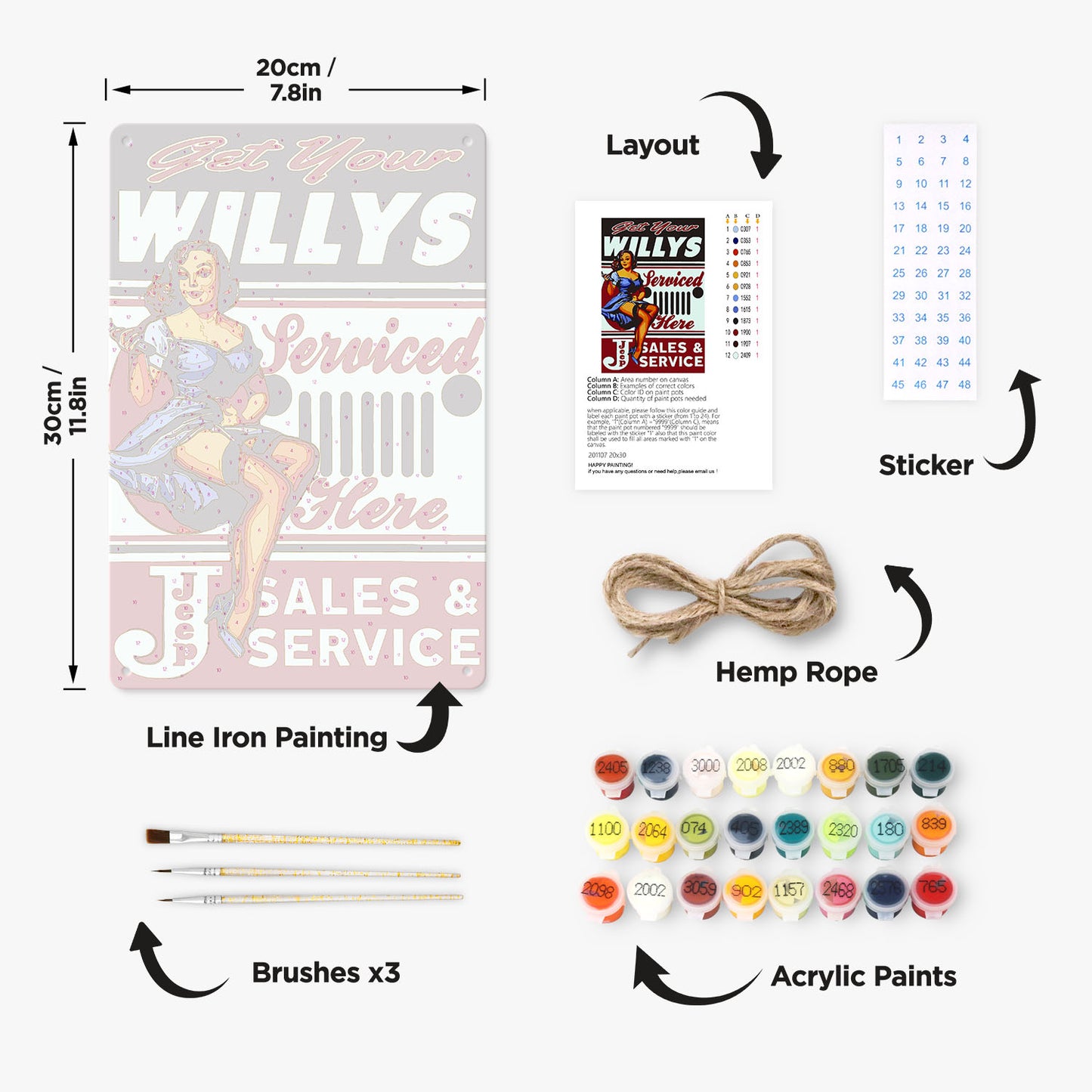 Get Your Willys Serviced Here – Vintage Paint by Numbers