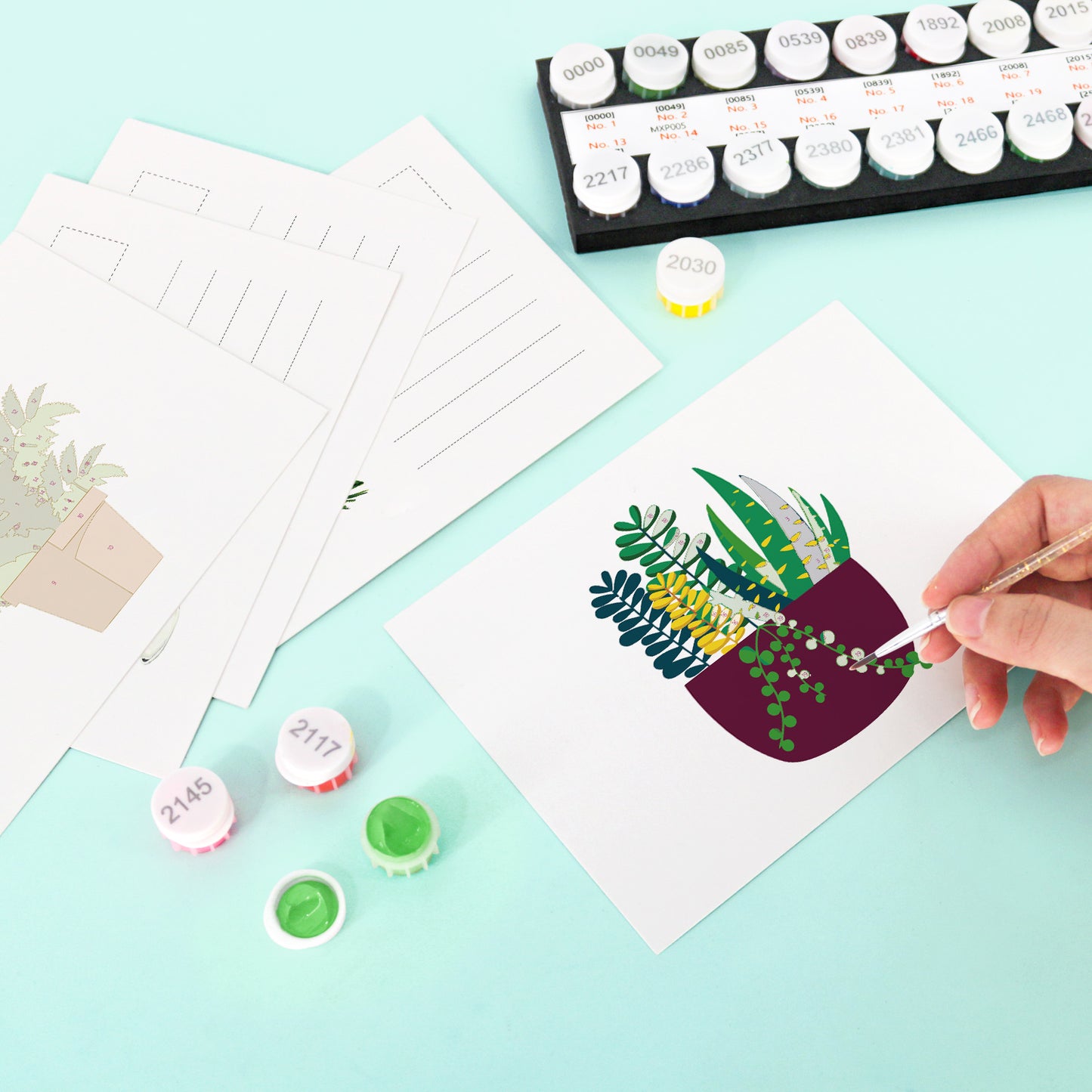 Houseplant Postcard Paint Kit