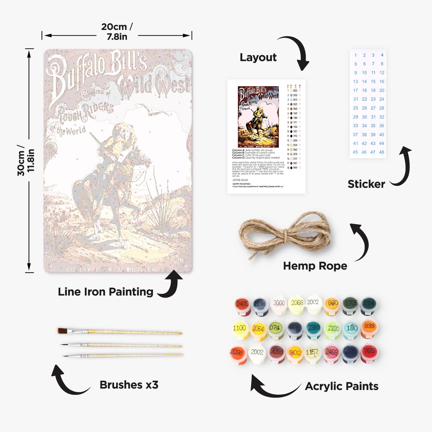 Buffalo Bill’s Wild West – Vintage Paint by Numbers