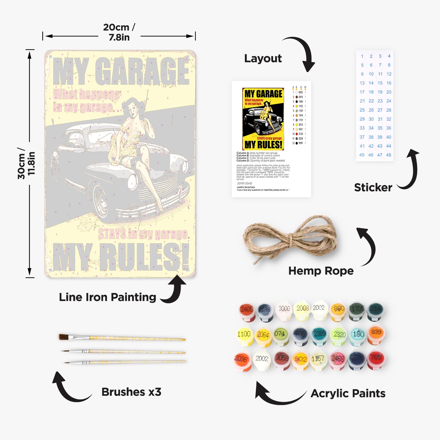 My Garage, My Rules – Vintage Paint by Numbers