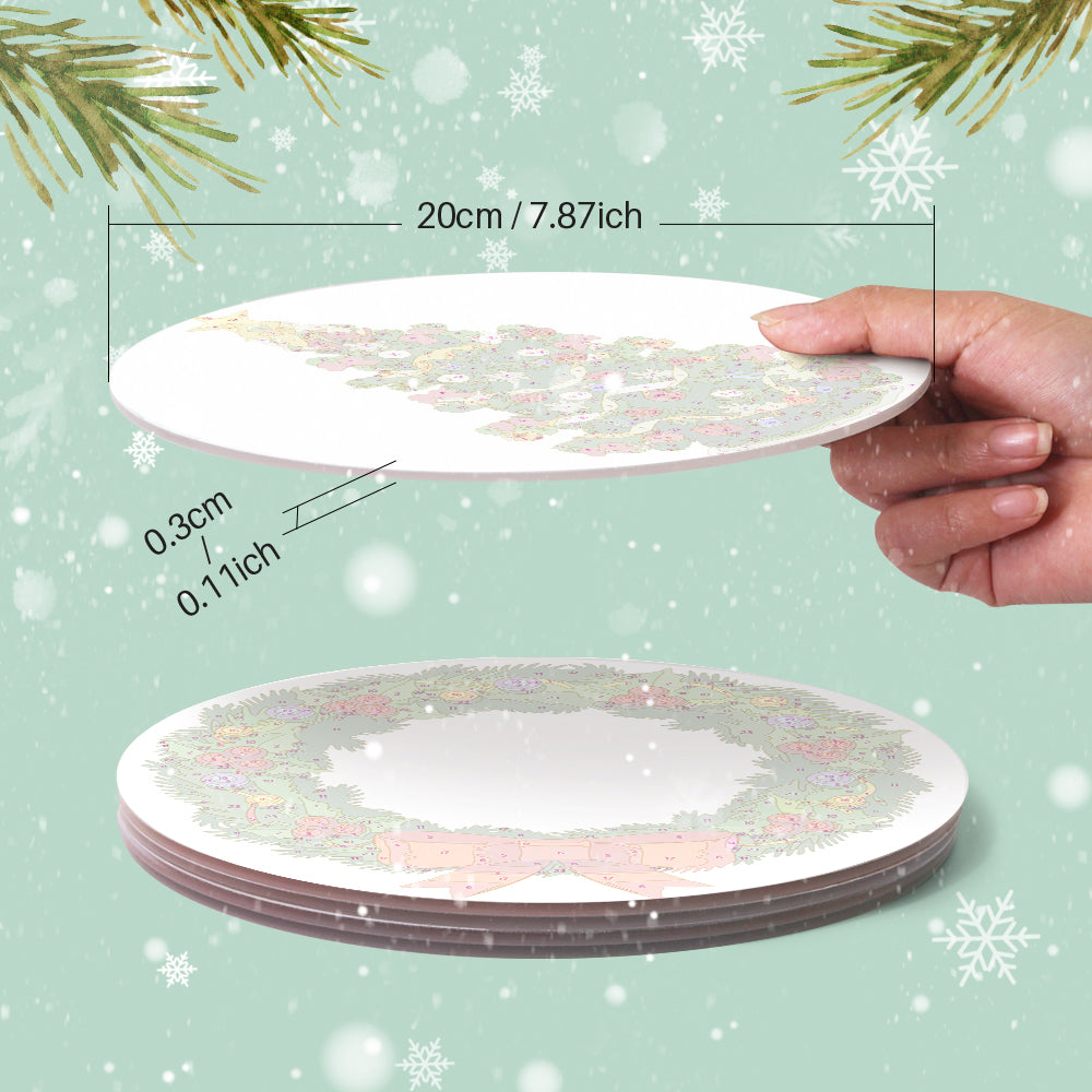 6 Piece Christmas Placemat Set 20cm - Set 25