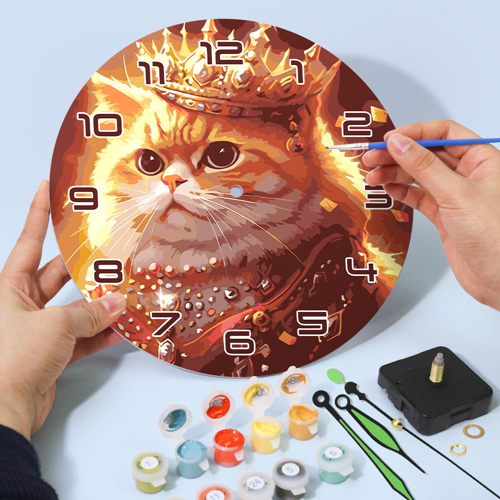Paint the Moment – Regal Feline Clock Kit