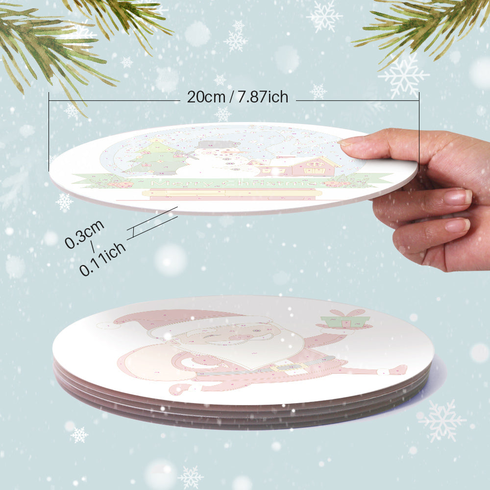 6 Piece Christmas Placemat Set 20cm - Set 26