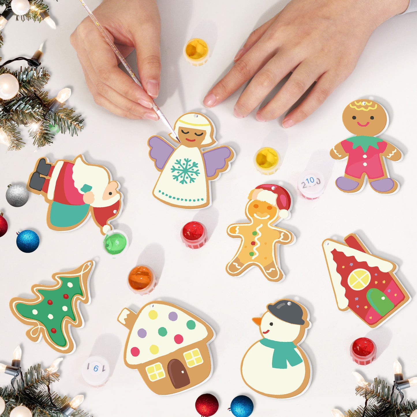 Gingerbread Village Paintable Ornaments