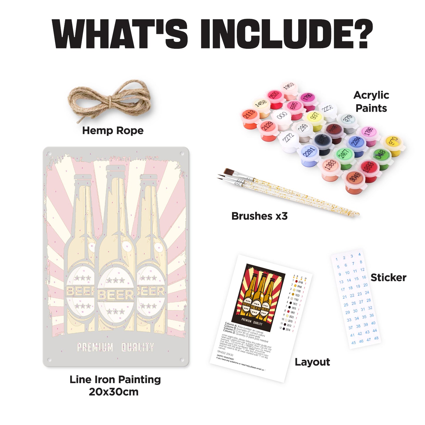 Triple Brew Burst – Vintage Paint by Numbers