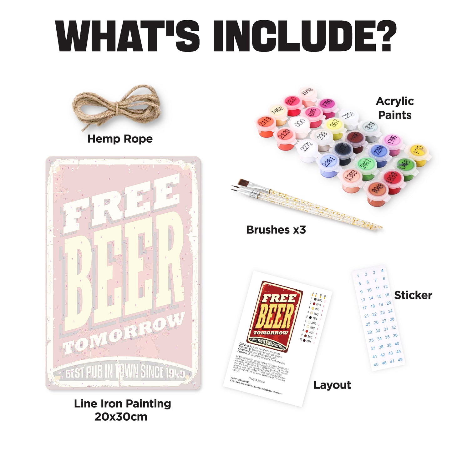Free Beer Tomorrow – Vintage Paint by Numbers