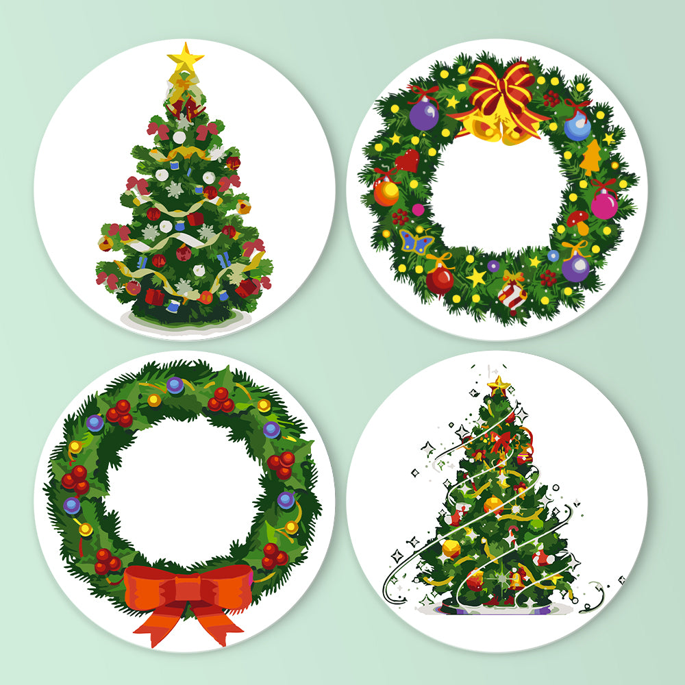 6 Piece Christmas Placemat Set 20cm - Set 25