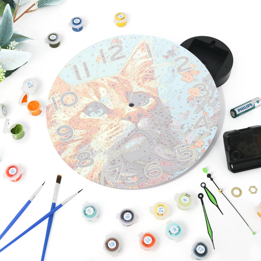 Paint the Moment – Curious Cat Clock Kit