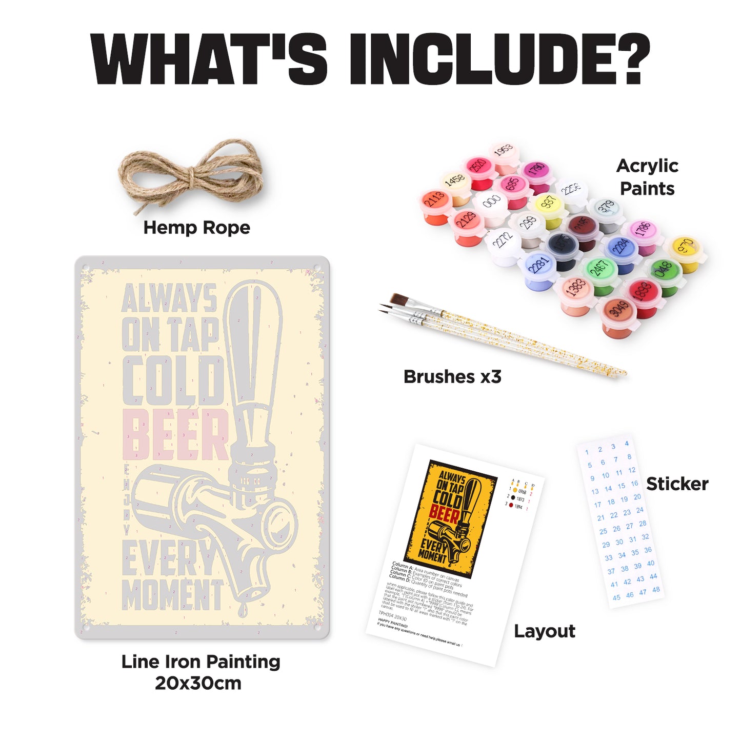 Cold Beer on Tap – Vintage Paint by Numbers
