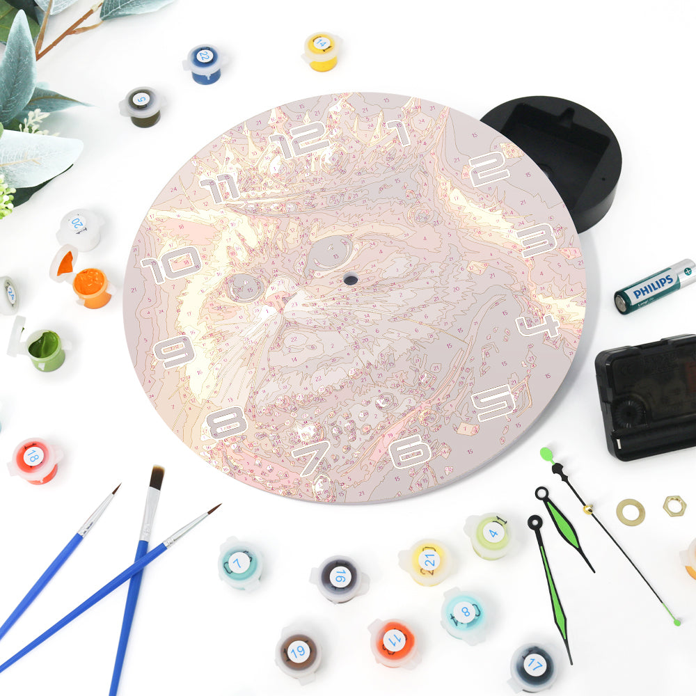 Paint the Moment – Regal Feline Clock Kit