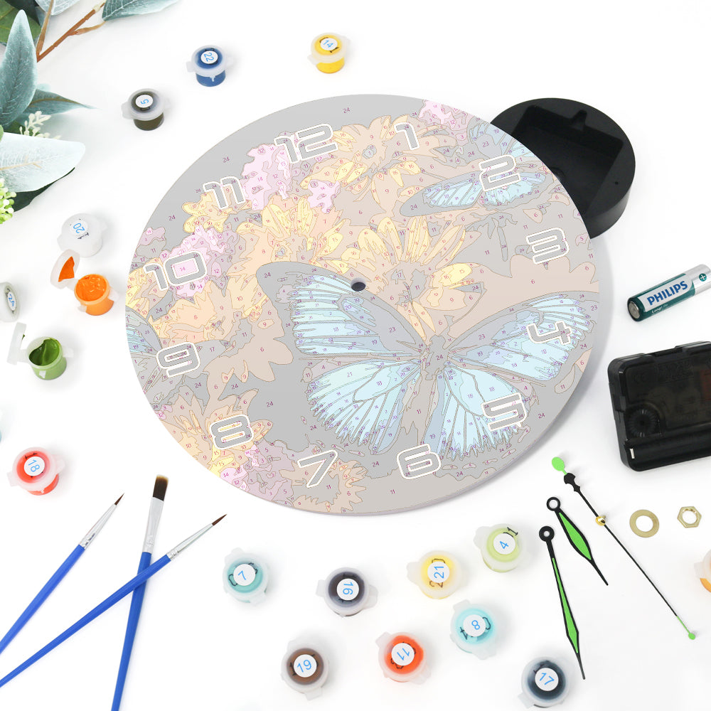Paint the Moment – Butterfly Bloom Clock Kit