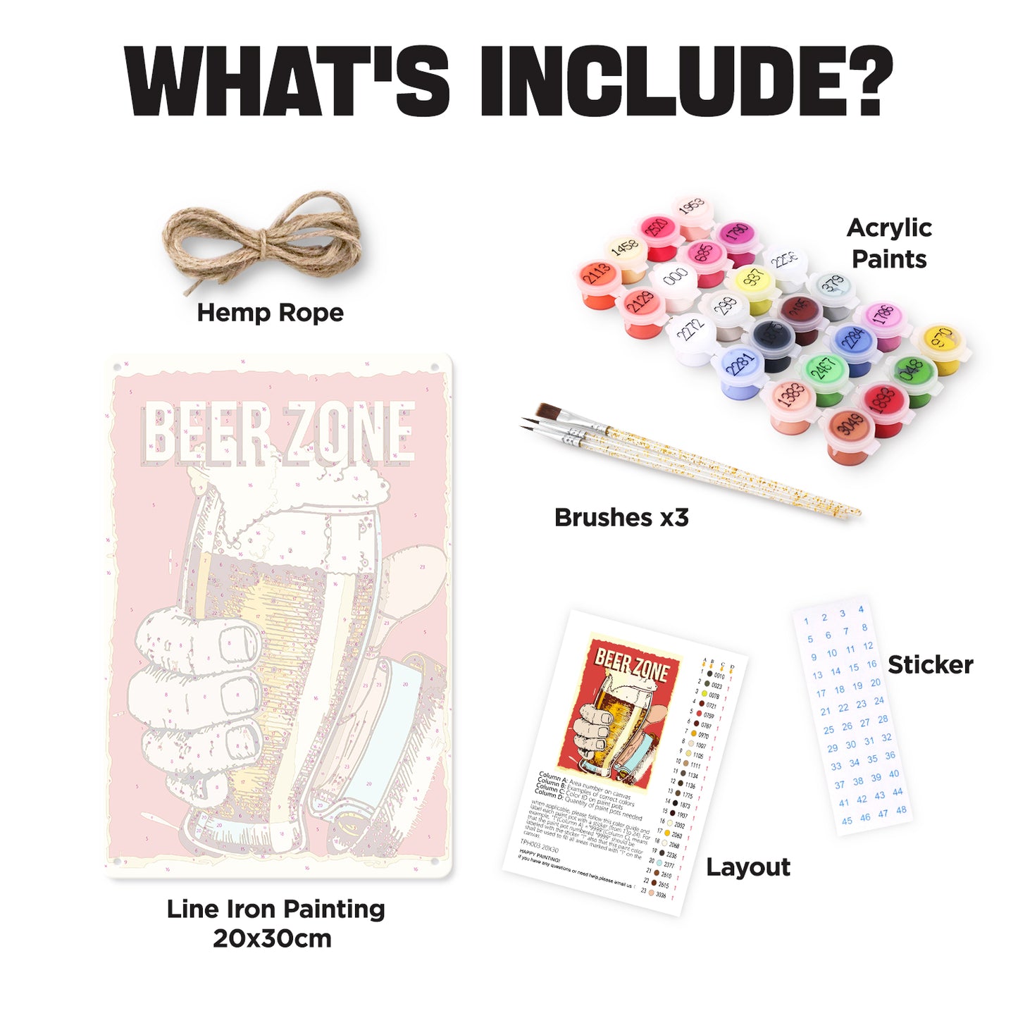 Beer Zone – Vintage Paint by Numbers