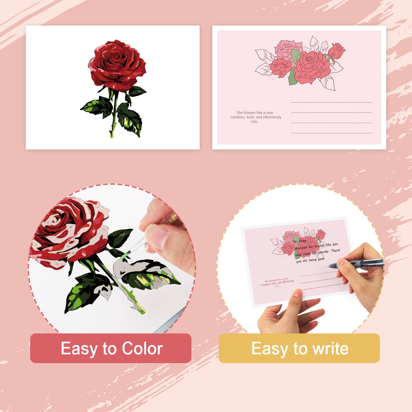 Red Glam Postcard Paint Kit