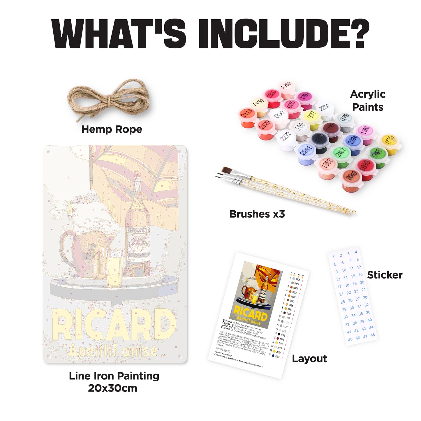 Ricard Aperitif Anise – Vintage Paint by Numbers