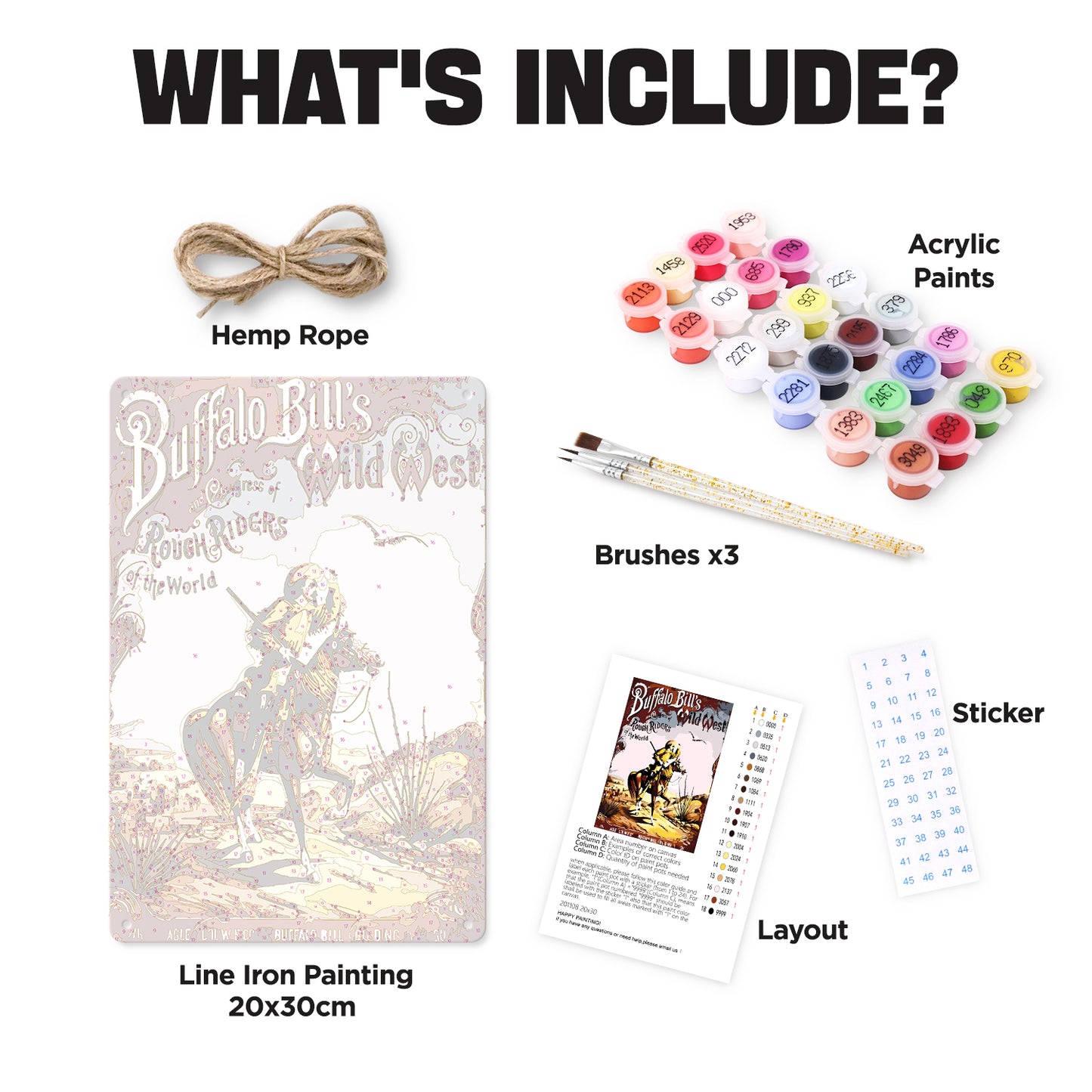 Buffalo Bill’s Wild West – Vintage Paint by Numbers