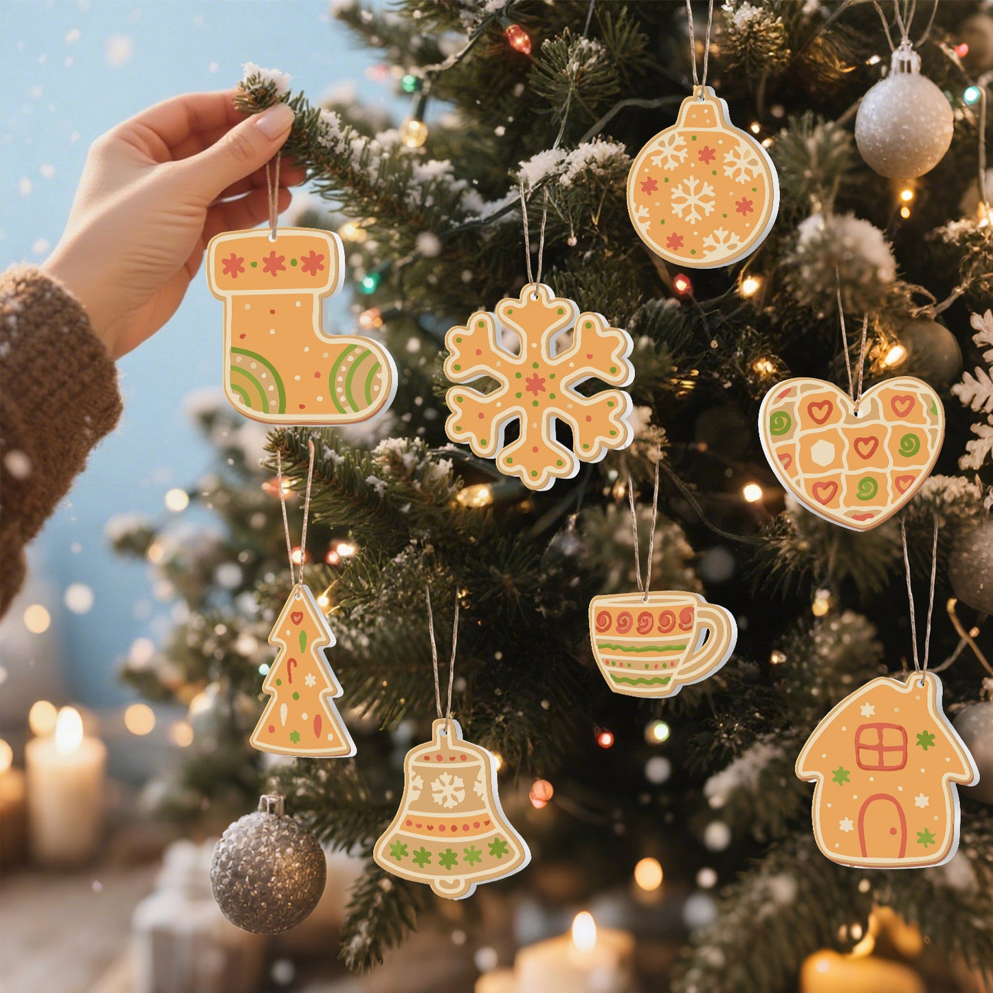Cozy Christmas Cookie - Style Paintable Ornaments