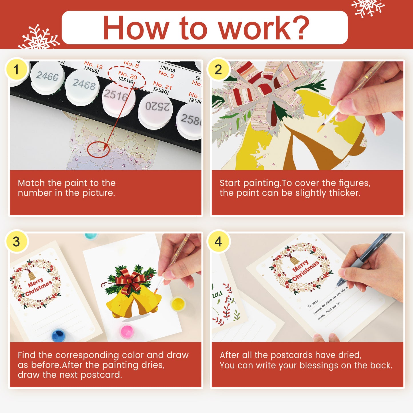 Christmas Magic Postcard Paint Kit