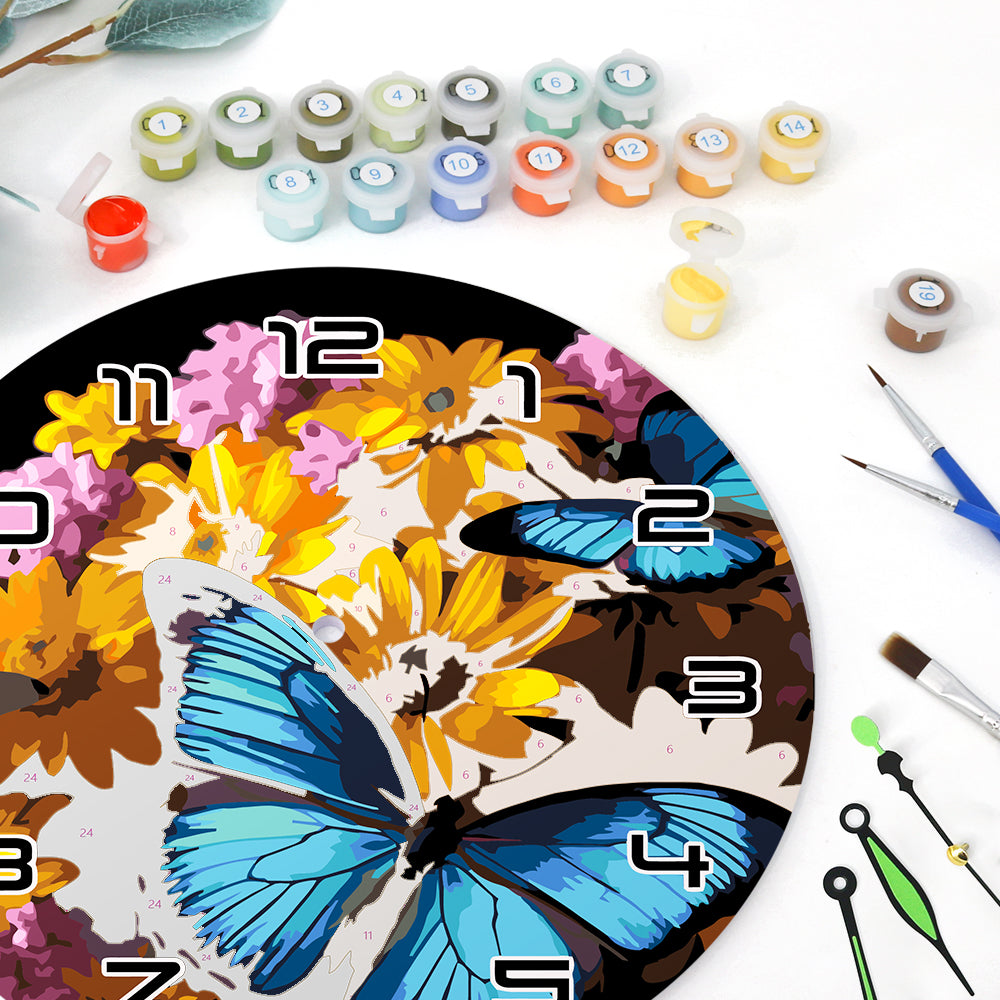 Paint the Moment – Butterfly Bloom Clock Kit