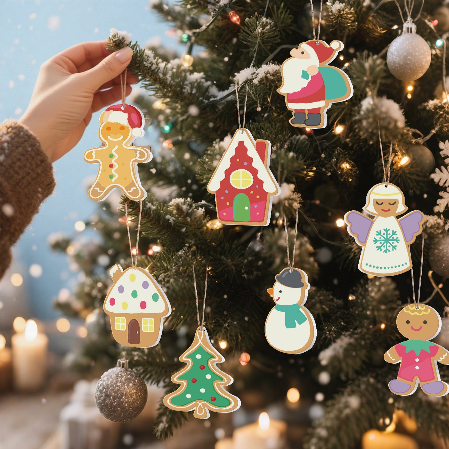 Gingerbread Village Paintable Ornaments