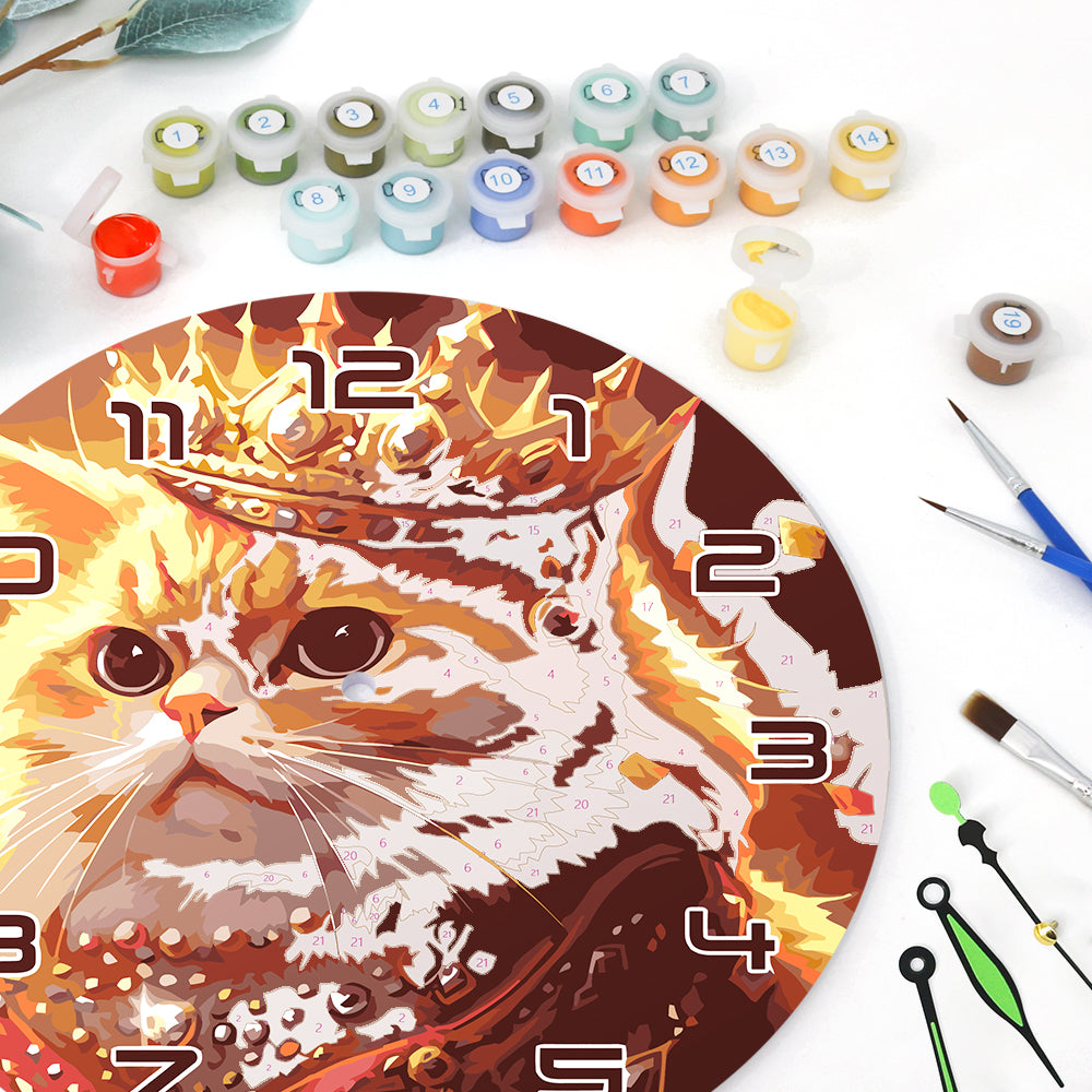Paint the Moment – Regal Feline Clock Kit