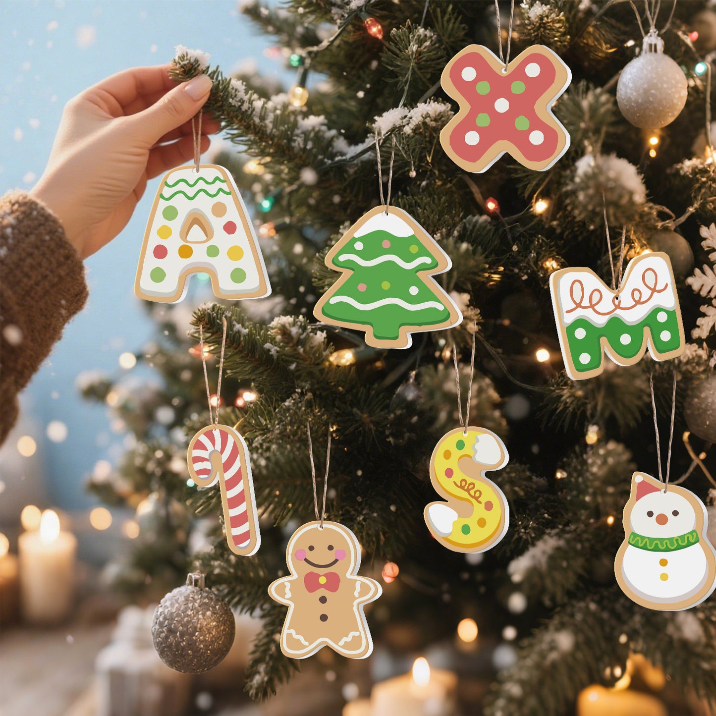 XMAS Cookie Style Paintable Ornaments