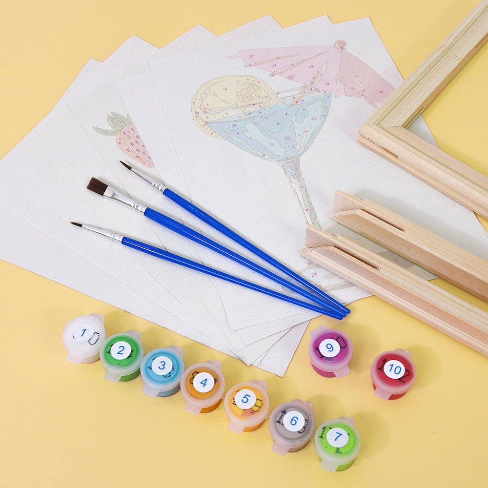 Tropical Toasts 6 Pack Mini Paint by Numbers Kit