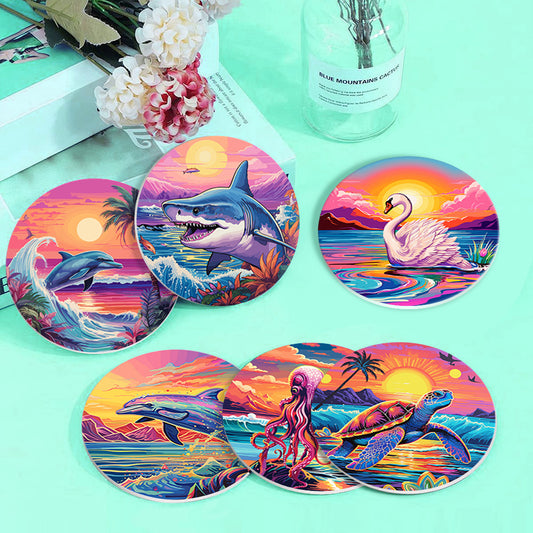 6 Piece Christmas Coaster - Set 4