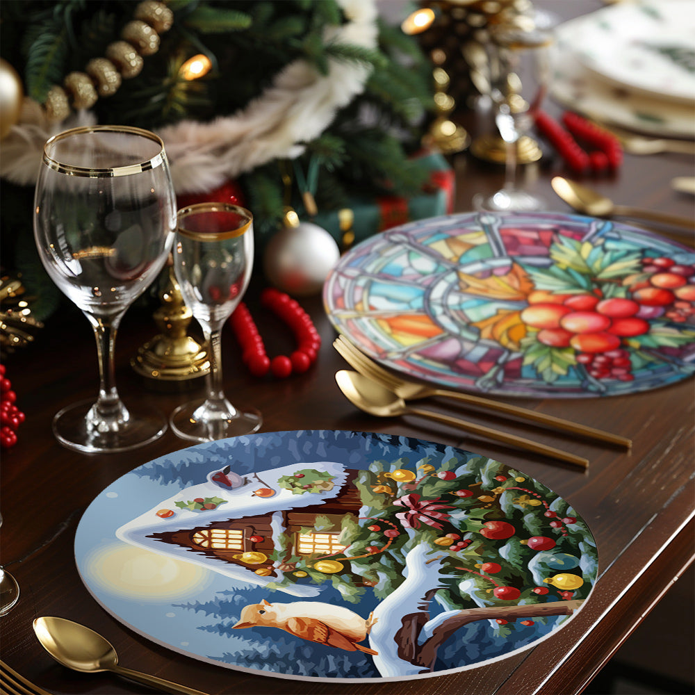 6 Piece Christmas Placemat Set 20cm - Set 6
