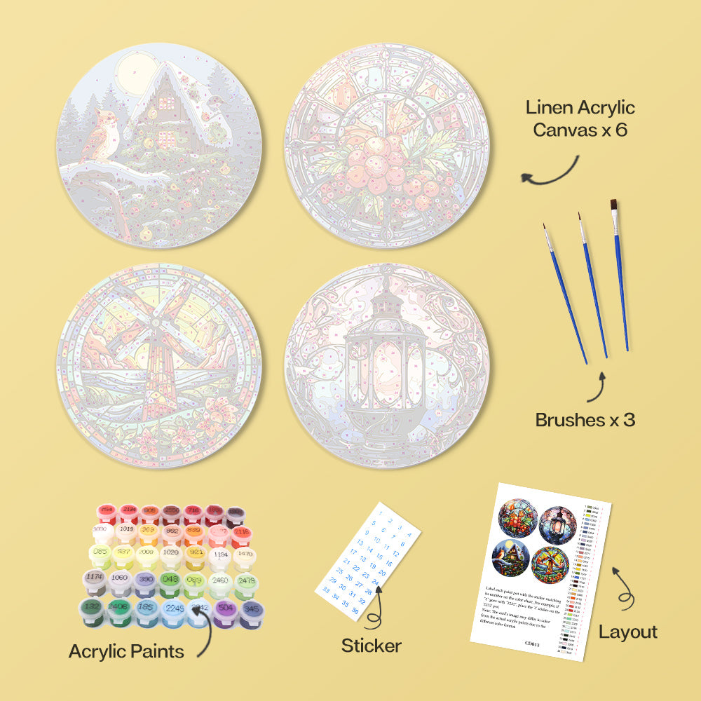 6 Piece Christmas Placemat Set 20cm - Set 6
