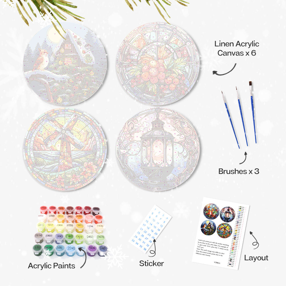 6 Piece Christmas Placemat Set 20cm - Set 6