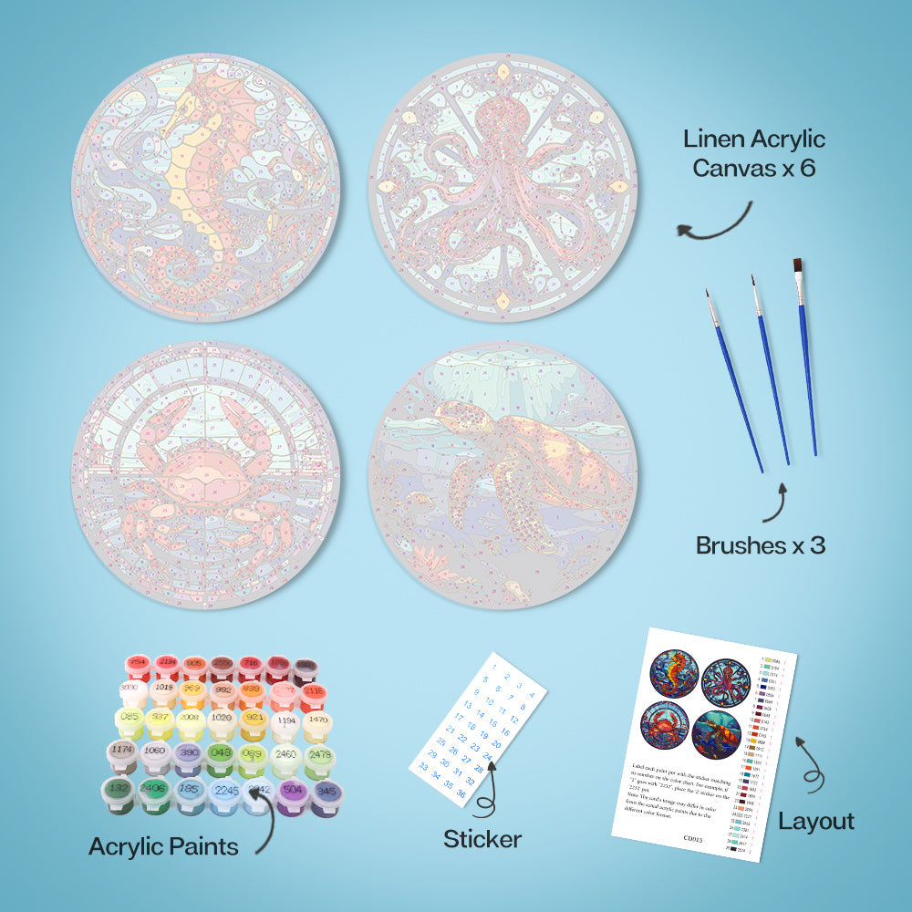 6 Piece Christmas Placemat Set 20cm - Set 7