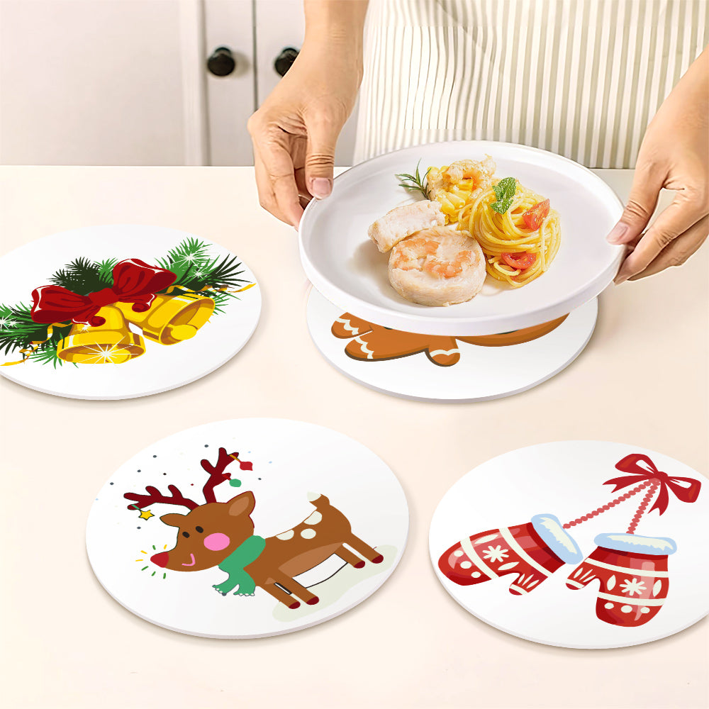 6 Piece Christmas Placemat Set 20cm - Set 23