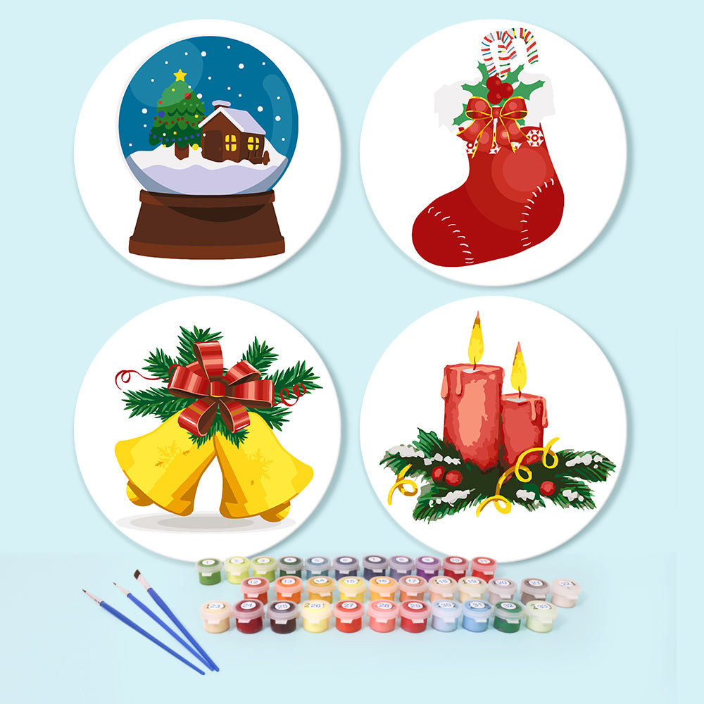 6 Piece Christmas Placemat Set 20cm - Set 24